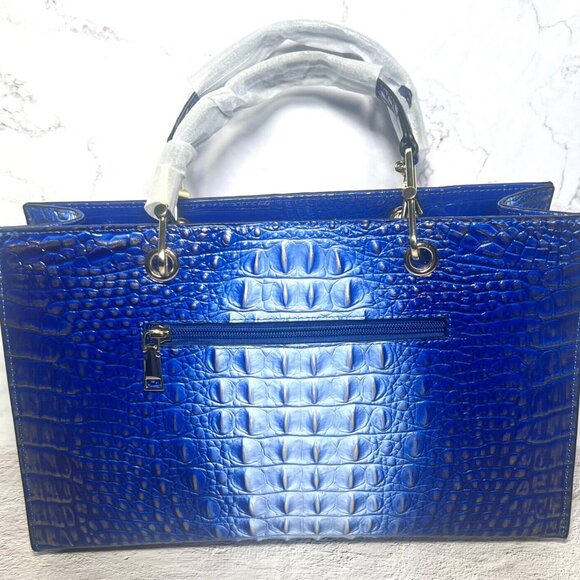 Hombre Crocodile Embossed Handbag With Gold Hardware NWOT - Picture 4 of 10